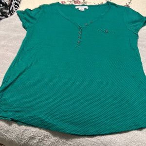 Liz Claiborne summer tap with short sleeves size large